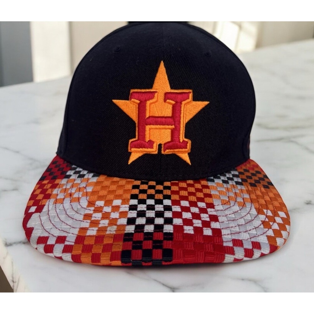 '47 Brand Houston Astros Cap Mens Black Red Orange Adjustable SnapBack Hat RARE